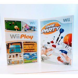 Wii Play And  Game Party Wii Games In Case Manuals Used 2007